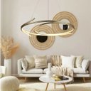 Ver imagem 2 de Pendente Volta Led 36w 3000k Bivolt (d) 70cm X (a) 16cm Metal e Silicone Dourado