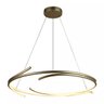 Pendente Volta Led 36w 3000k Bivolt (d) 70cm X (a) 16cm Metal e Silicone Dourado - 1