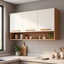 Ver imagem 1 de Armário Aéreo de Cozinha Plus 3 Portas com Nicho 120cm Espresso Móveis