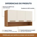 Ver imagem 5 de Armário Aéreo de Cozinha Plus 3 Portas com Nicho 120cm Espresso Móveis