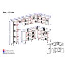 Ver imagem 4 de Cozinha Completa Multimóveis Xangai Soul FG3284 com Armário e Balcão Branca/Lacca Fumê