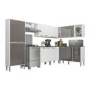 Ver imagem 1 de Cozinha Completa Multimóveis Xangai Soul FG3284 com Armário e Balcão Branca/Lacca Fumê