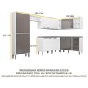 Ver imagem 6 de Cozinha Completa Multimóveis Xangai Soul FG3284 com Armário e Balcão Branca/Lacca Fumê
