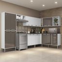 Ver imagem 2 de Cozinha Completa Multimóveis Xangai Soul FG3284 com Armário e Balcão Branca/Lacca Fumê