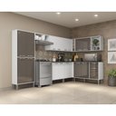 Ver mais imagens de Cozinha Completa Multimóveis Xangai Soul FG3284 com Armário e Balcão Branca/Lacca Fumê
