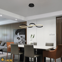 Luminária Pendente 40w 3 Temperaturas de Cor Led Design Moderno Bivolt Preto - 5