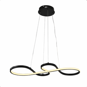 Luminária Pendente 40w 3 Temperaturas de Cor Led Design Moderno Bivolt Preto