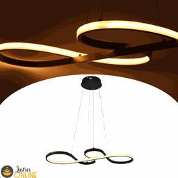 Luminária Pendente 40w 3 Temperaturas de Cor Led Design Moderno Bivolt Preto - 6