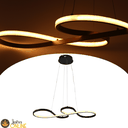 Ver imagem 6 de Luminária Pendente 40w 3 Temperaturas de Cor Led Design Moderno Bivolt Preto