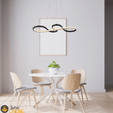 Ver imagem 2 de Luminária Pendente 40w 3 Temperaturas de Cor Led Design Moderno Bivolt Preto