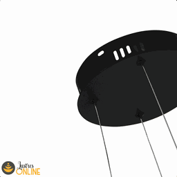 Luminária Pendente 40w 3 Temperaturas de Cor Led Design Moderno Bivolt Preto - 8