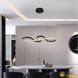 Luminária Pendente 40w 3 Temperaturas de Cor Led Design Moderno Bivolt Preto - 4