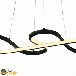 Luminária Pendente 40w 3 Temperaturas de Cor Led Design Moderno Bivolt Preto - 10