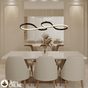 Ver imagem 7 de Luminária Pendente 40w 3 Temperaturas de Cor Led Design Moderno Bivolt Preto