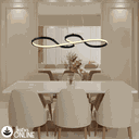Ver imagem 7 de Luminária Pendente 40w 3 Temperaturas de Cor Led Design Moderno Bivolt Preto