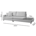 Ver imagem 7 de Sofá Living Lotus com Apoio Lateral Direita 2,40m em Linho