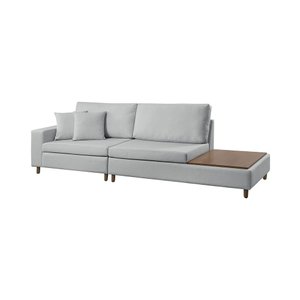 Sofá Living Lotus com Apoio Lateral Direita 2,40m em Linho