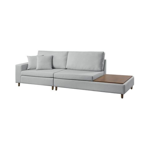 Sofá Living Lotus com Apoio Lateral Direita 2,40m em Linho