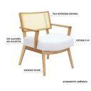 Ver imagem 4 de Poltrona Sofia Estofada em Madeira Amêndoa com Tela Sextavada