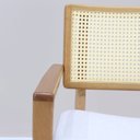 Ver mais imagens de Poltrona Sofia Estofada em Madeira Amêndoa com Tela Sextavada