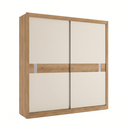 Ver imagem 2 de Guarda-Roupa Casal 2 Portas de Correr 4 Gavetas 227 x 230cm Copenhagen Yescasa Cappuccino/Off White