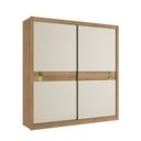 Ver mais imagens de Guarda-Roupa Casal 2 Portas de Correr 4 Gavetas 227 x 230cm Copenhagen Yescasa Cappuccino/Off White