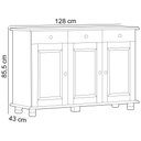 Ver imagem 5 de Aparador Buffet para Sala de Jantar 3 Portas 3 Gavetas Rústico Lazuli F06 Café - Lyam Decor