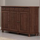 Ver imagem 2 de Aparador Buffet para Sala de Jantar 3 Portas 3 Gavetas Rústico Lazuli F06 Café - Lyam Decor