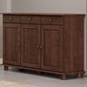 Aparador Buffet para Sala de Jantar 3 Portas 3 Gavetas Rústico Lazuli F06 Café - Lyam Decor - 2