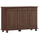 Ver imagem 1 de Aparador Buffet para Sala de Jantar 3 Portas 3 Gavetas Rústico Lazuli F06 Café - Lyam Decor