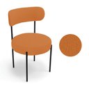Ver imagem 5 de Cadeira Sala de Jantar Margara Kit 4 em Aço Preto Bouclê Ted D03 - D'Rossi