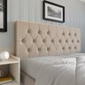 Painel Cabeceira Casal Capitonê Estofada 140cm Elisa Fixação Parede Suspenso:areia - 1