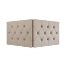 Ver imagem 4 de Painel Cabeceira Casal Capitonê Estofada 140cm Elisa Fixação Parede Suspenso:areia