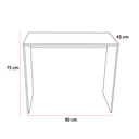 Ver imagem 4 de Kit 02 Mesa Escrivaninha Escritório 90cm Mdf Branca Moveara