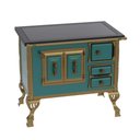 Ver imagem 1 de Fogão a Lenha N° 01 Colonial Turquesa Chapa Vitrocerâmica Saída Esquerda sem Tampa - Venax