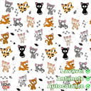 Ver imagem 4 de Papel de Parede Infantil Gatinhos Gato Fofos Adesivo Resistente Flexível 3m