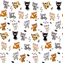 Ver imagem 1 de Papel de Parede Infantil Gatinhos Gato Fofos Adesivo Resistente Flexível 3m