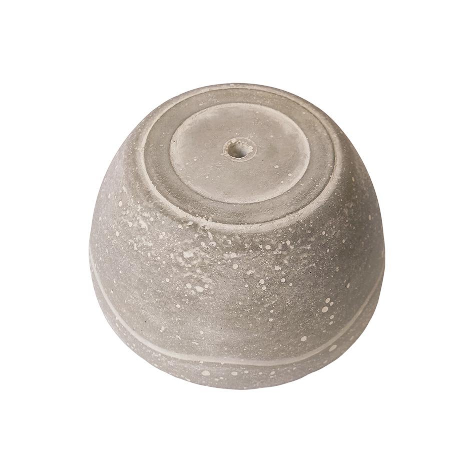 Conjunto 2 Vasos Bacia De Cimento Artesanal Leve Cinza e Branco - 6