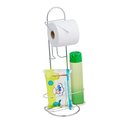 Ver imagem 1 de Suporte Porta Papel Higiênico de Chão com Prateleira Aço Cromado - Cód 08411