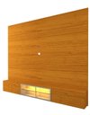 Ver imagem 4 de Conjunto Home Modular Painel Rack Parede Suspenso Matiz 217 Cor:Madeira/Off-White