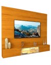 Ver imagem 2 de Conjunto Home Modular Painel Rack Parede Suspenso Matiz 217 Cor:Madeira/Off-White