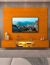 Ver imagem 1 de Conjunto Home Modular Painel Rack Parede Suspenso Matiz 217 Cor:Madeira/Off-White