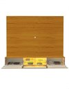 Ver imagem 3 de Conjunto Home Modular Painel Rack Parede Suspenso Matiz 217 Cor:Madeira/Off-White