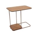 Ver imagem 2 de Mesa Lateral Sofá Onix Metal e Madeira Marrom 100% MDF