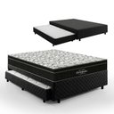 Ver imagem 1 de Bicama Box com Colchão Ortobom Airtech Ortopillow 150 D45 + Auxiliar de Espuma D28 Positanno Casal