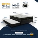 Ver imagem 6 de Bicama Box com Colchão Ortobom Airtech Ortopillow 150 D45 + Auxiliar de Espuma D28 Positanno Casal