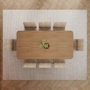 Ver imagem 5 de Conjunto Mesa Olívia 200cm com Vidro 8 Cadeiras Elena Bege/Nature/Creme