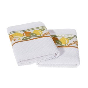 Kit 2 Panos de Copa Jacquard Estampado 50 X 70 Cavhome Pano de Copa Jacquard Lemon