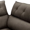 Ver imagem 5 de Sofá 3 Lugares Retrátil Reclinável Chaise Direito 258cm Bergen F04 Veludo Marrom Escuro - Lyam Decor