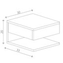 Ver imagem 4 de Kit 2 Mesas de Cabeceira Suspensa 1 Gaveta Superior Branco